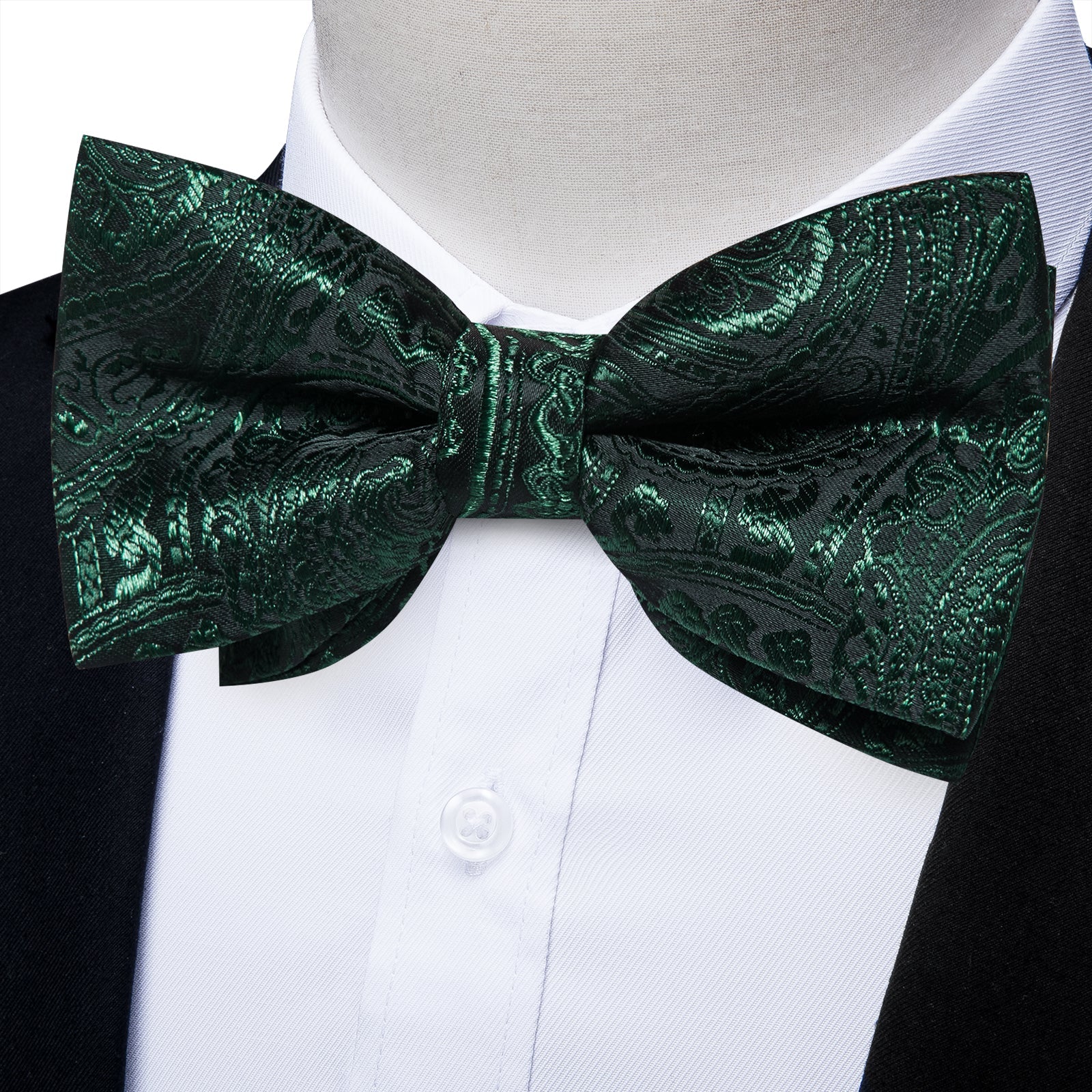GentCrest Green Paisley Bowtie Set - Image 1