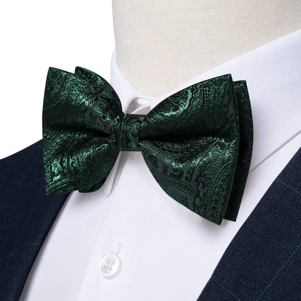 GentCrest Green Paisley Bowtie Set - Image 3