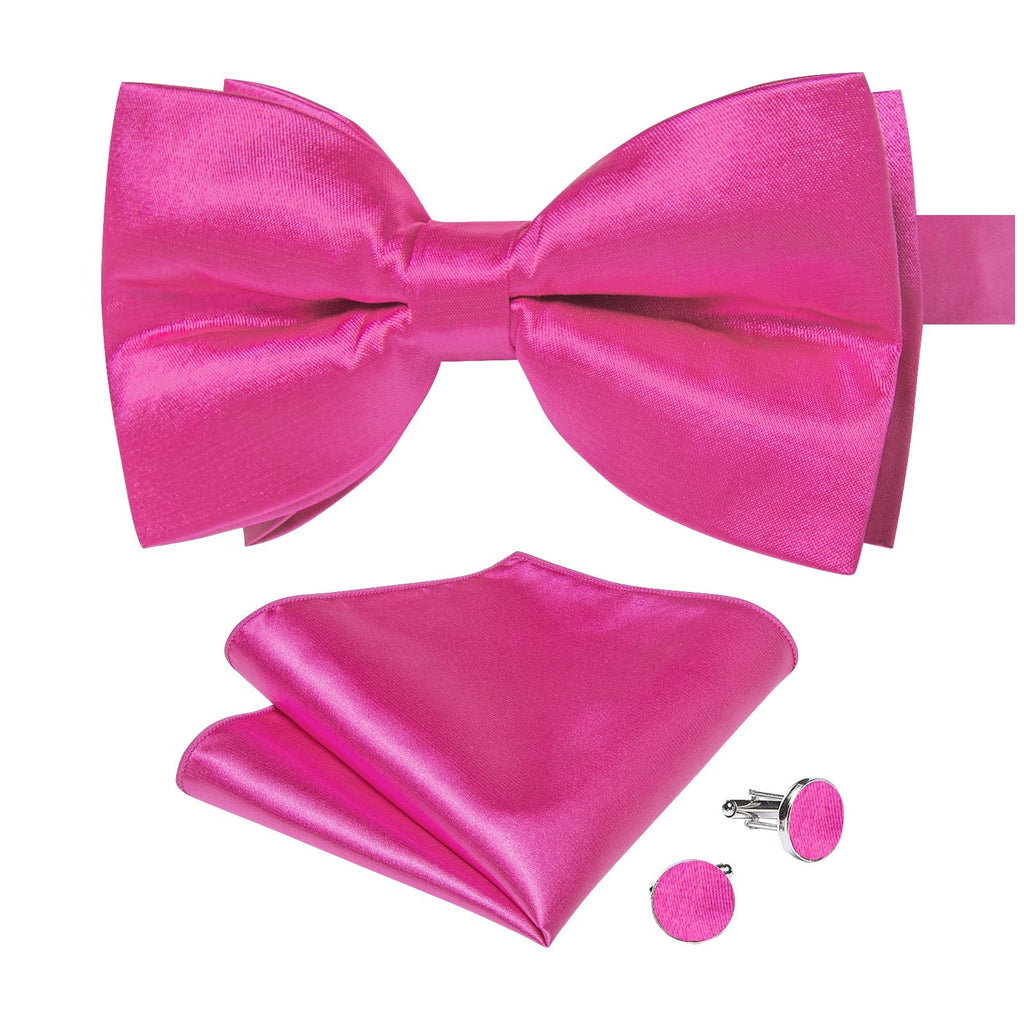 GentCrest Pink Solid Bowtie Set - Image 4