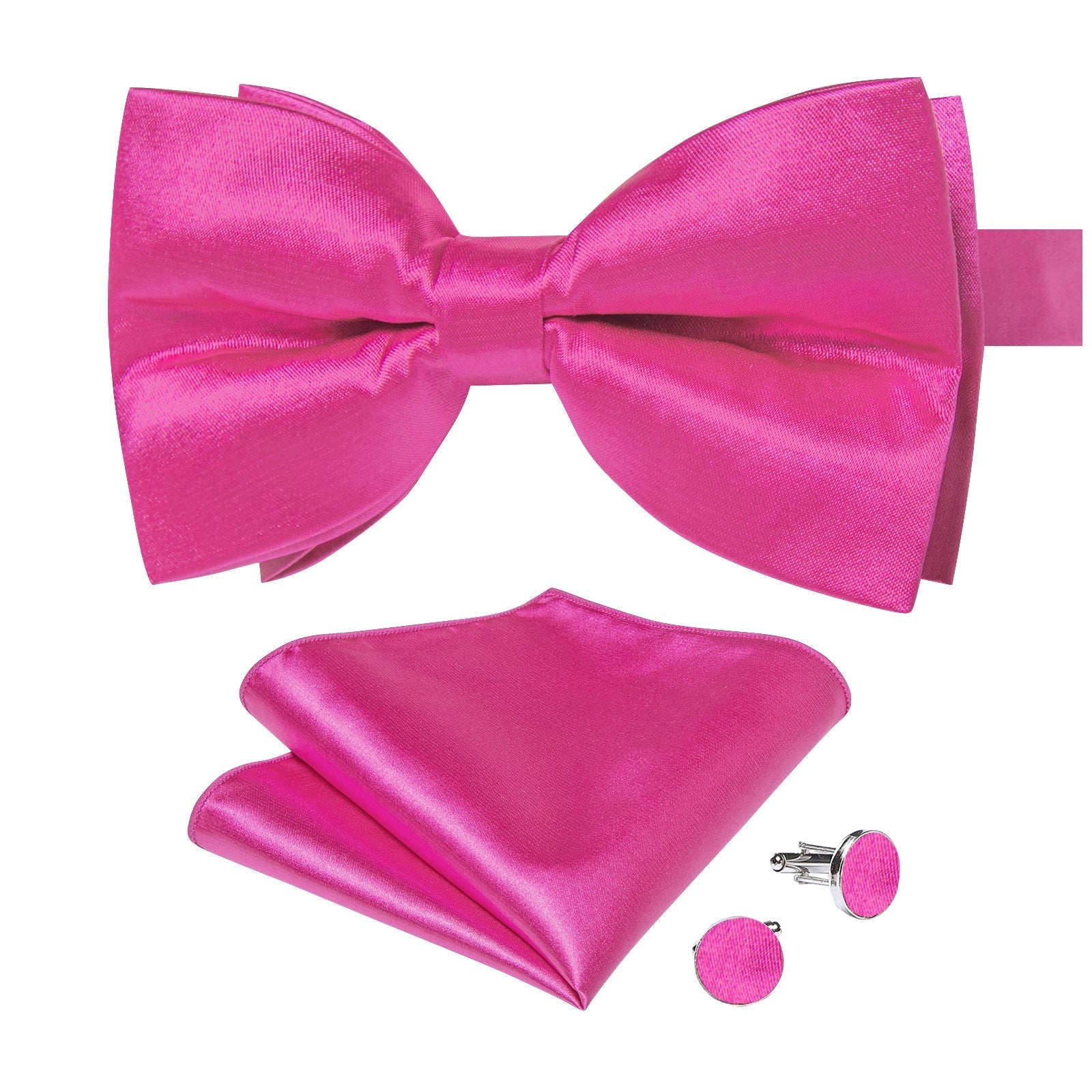 GentCrest Pink Solid Bowtie Set - Image 4
