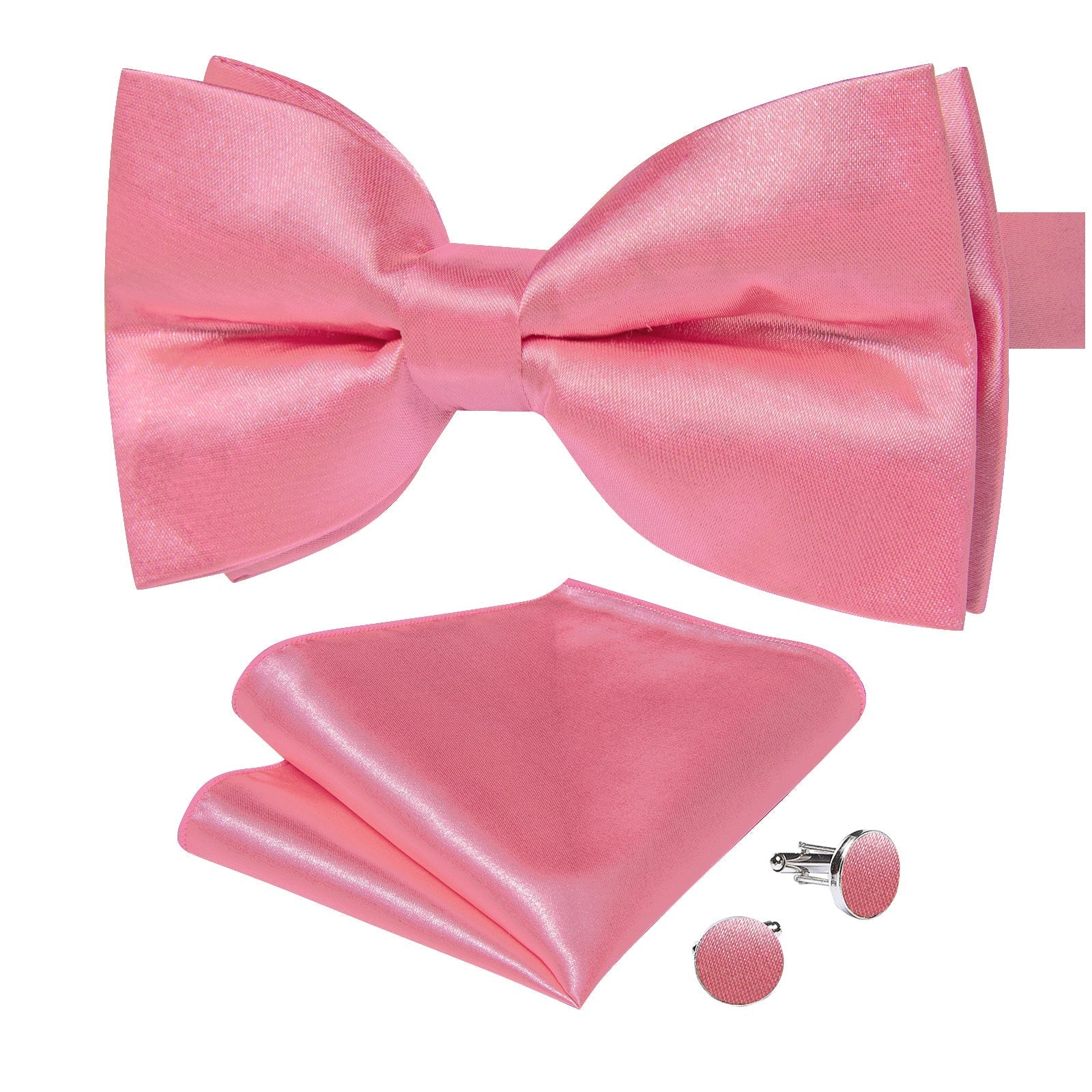 GentCrest Pink Solid Bowtie Set - Image 3