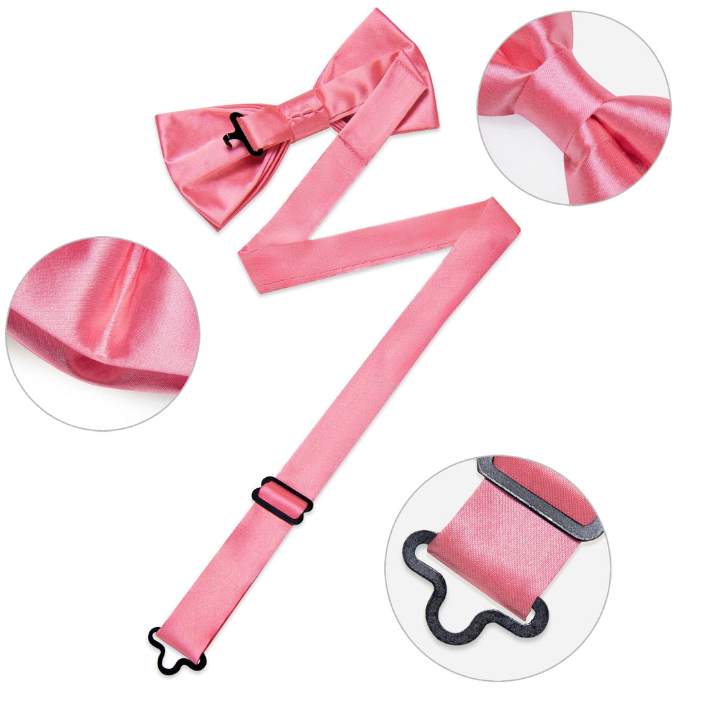 GentCrest Pink Solid Bowtie Set - Image 4
