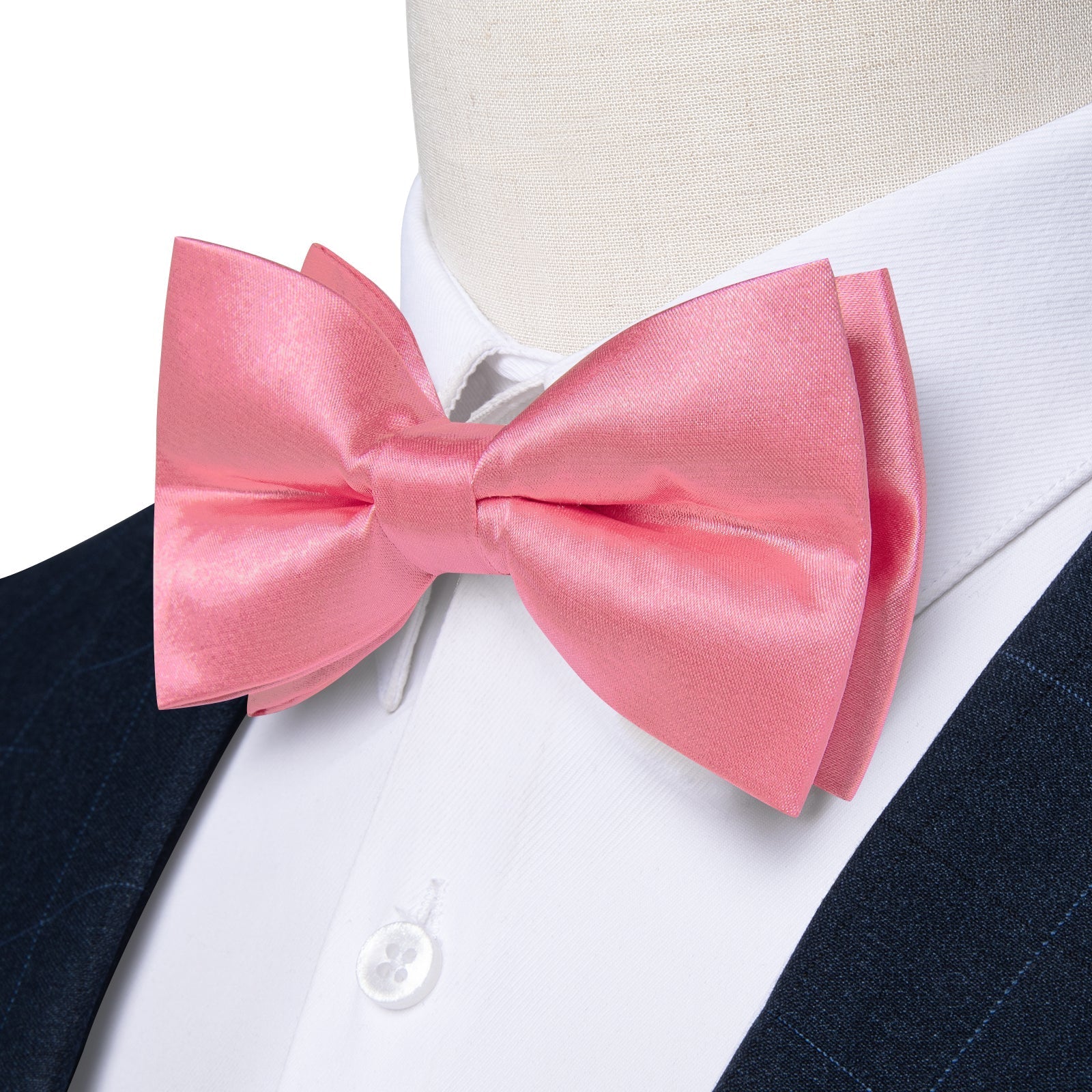 GentCrest Pink Solid Bowtie Set - Image 2