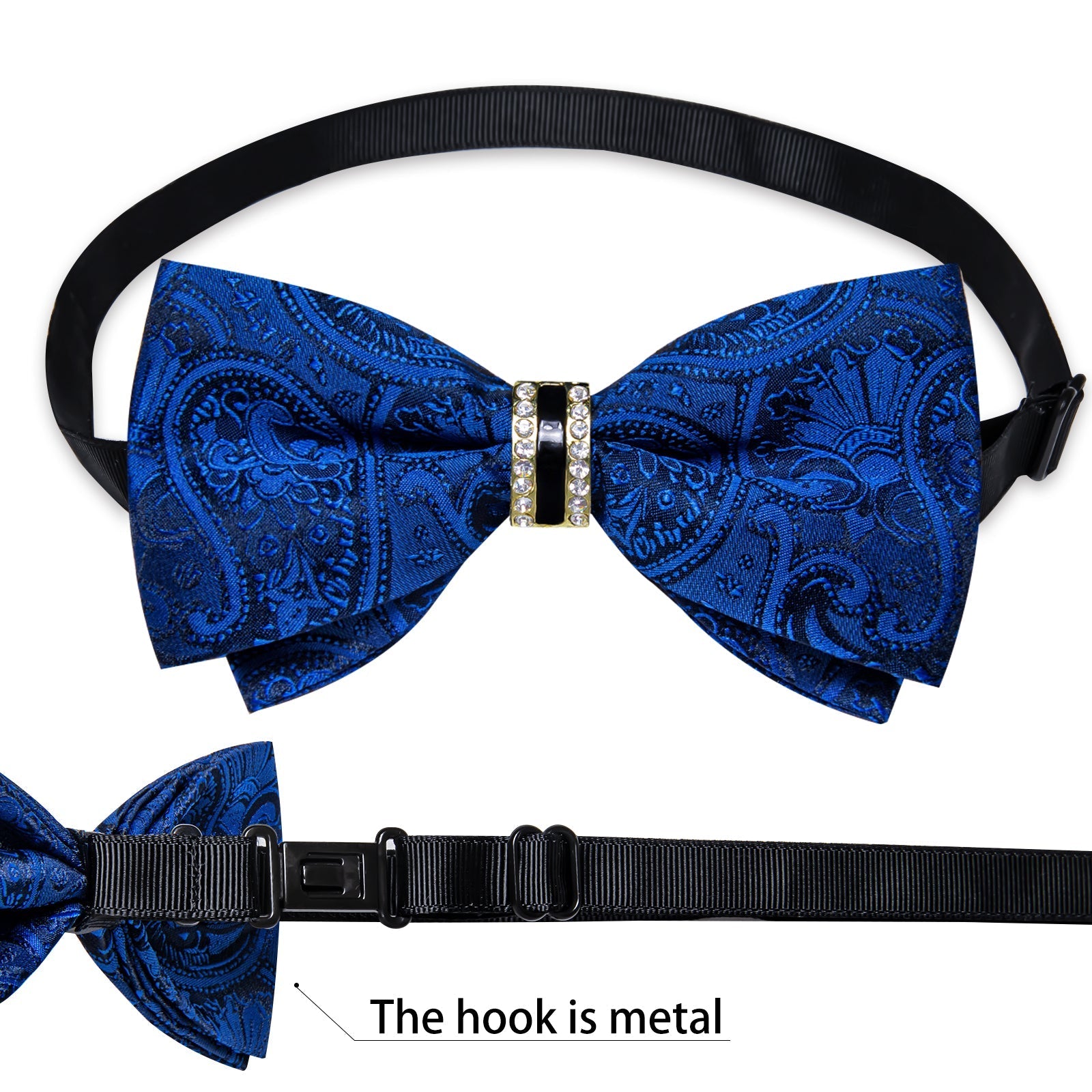 GentCrest Blue Paisley Bowtie Set - Image 5