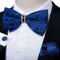 GentCrest Blue Paisley Bowtie Set - Image 1