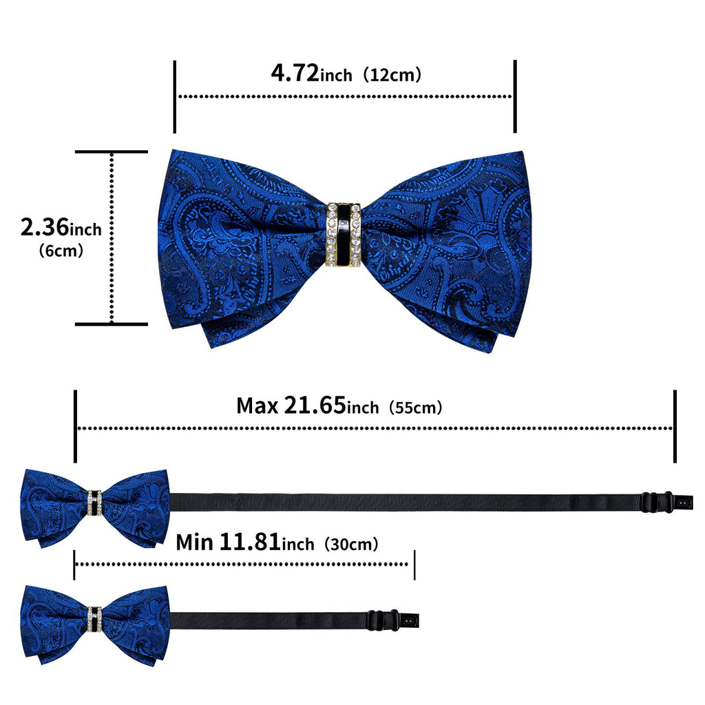 GentCrest Blue Paisley Bowtie Set - Image 7