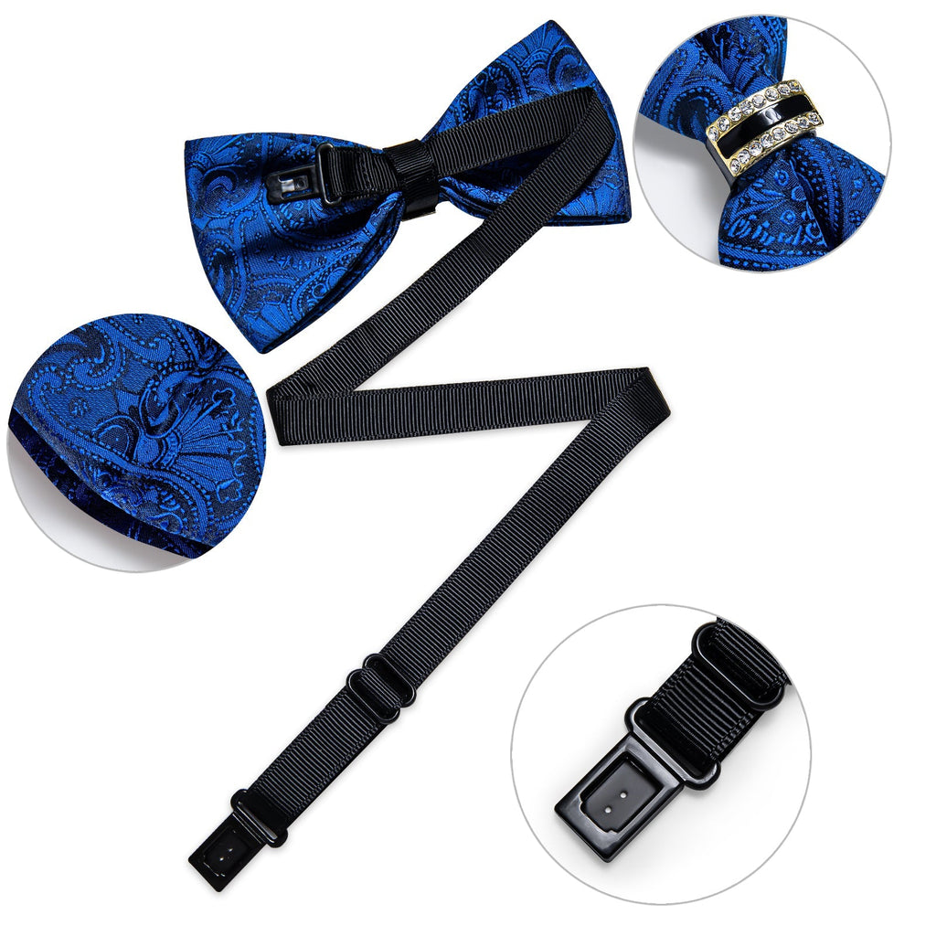 GentCrest Blue Paisley Bowtie Set - Image 4