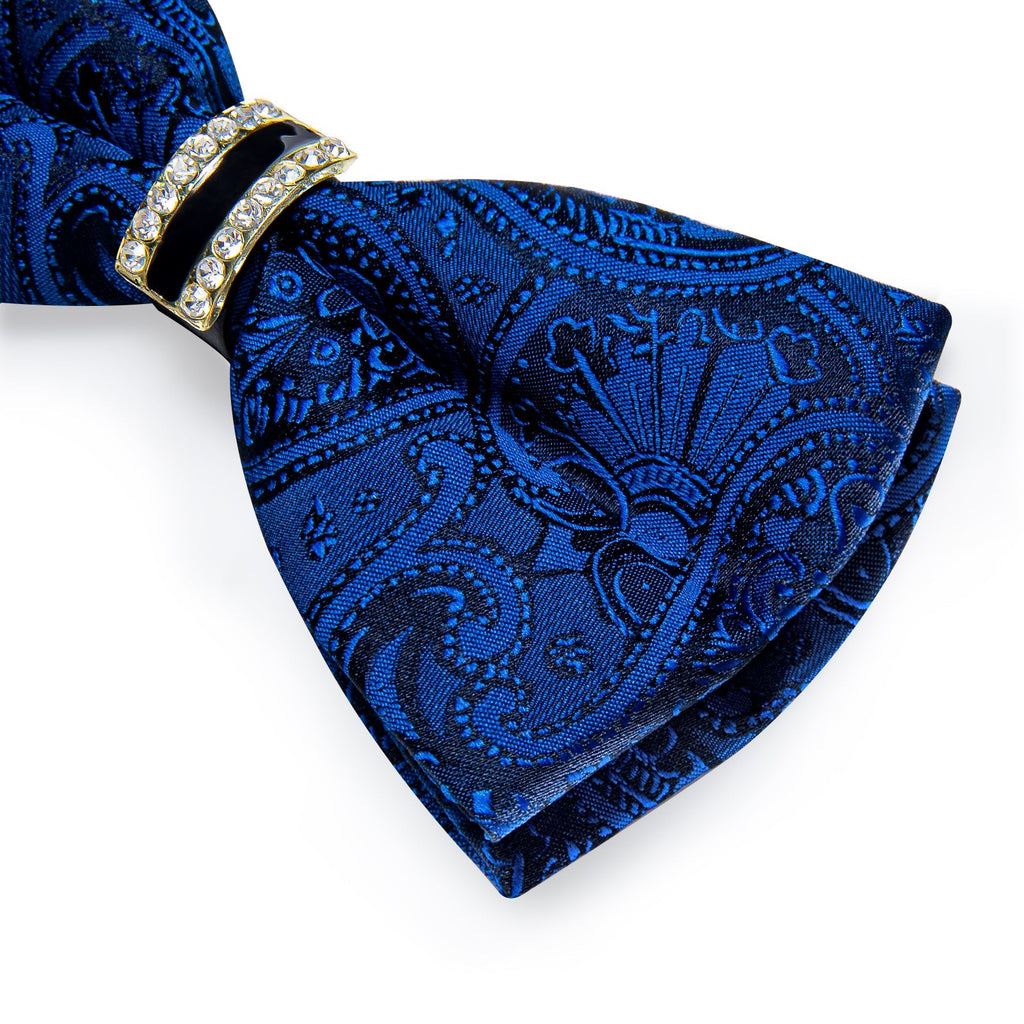 GentCrest Blue Paisley Bowtie Set - Image 6