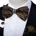 GentCrest Black Paisley Bowtie Set - Image 1