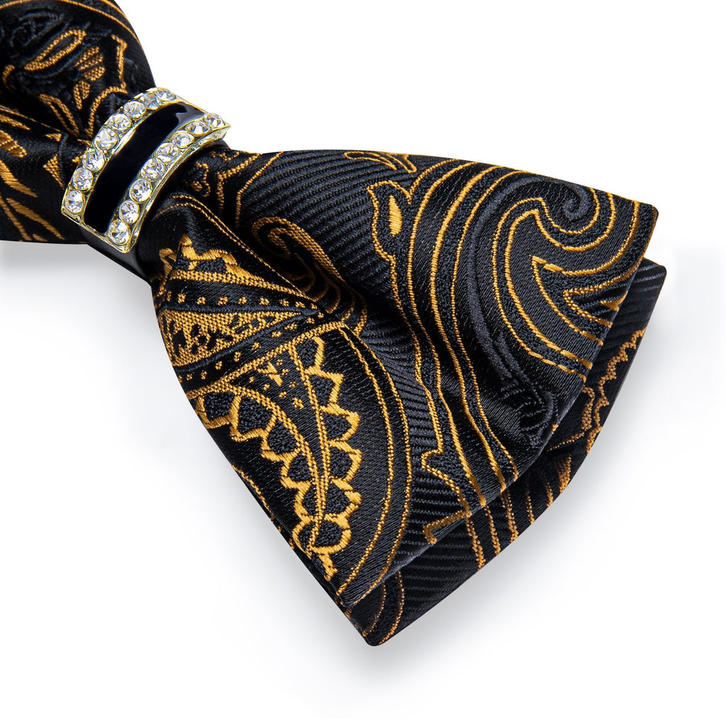 GentCrest Black Paisley Bowtie Set - Image 6