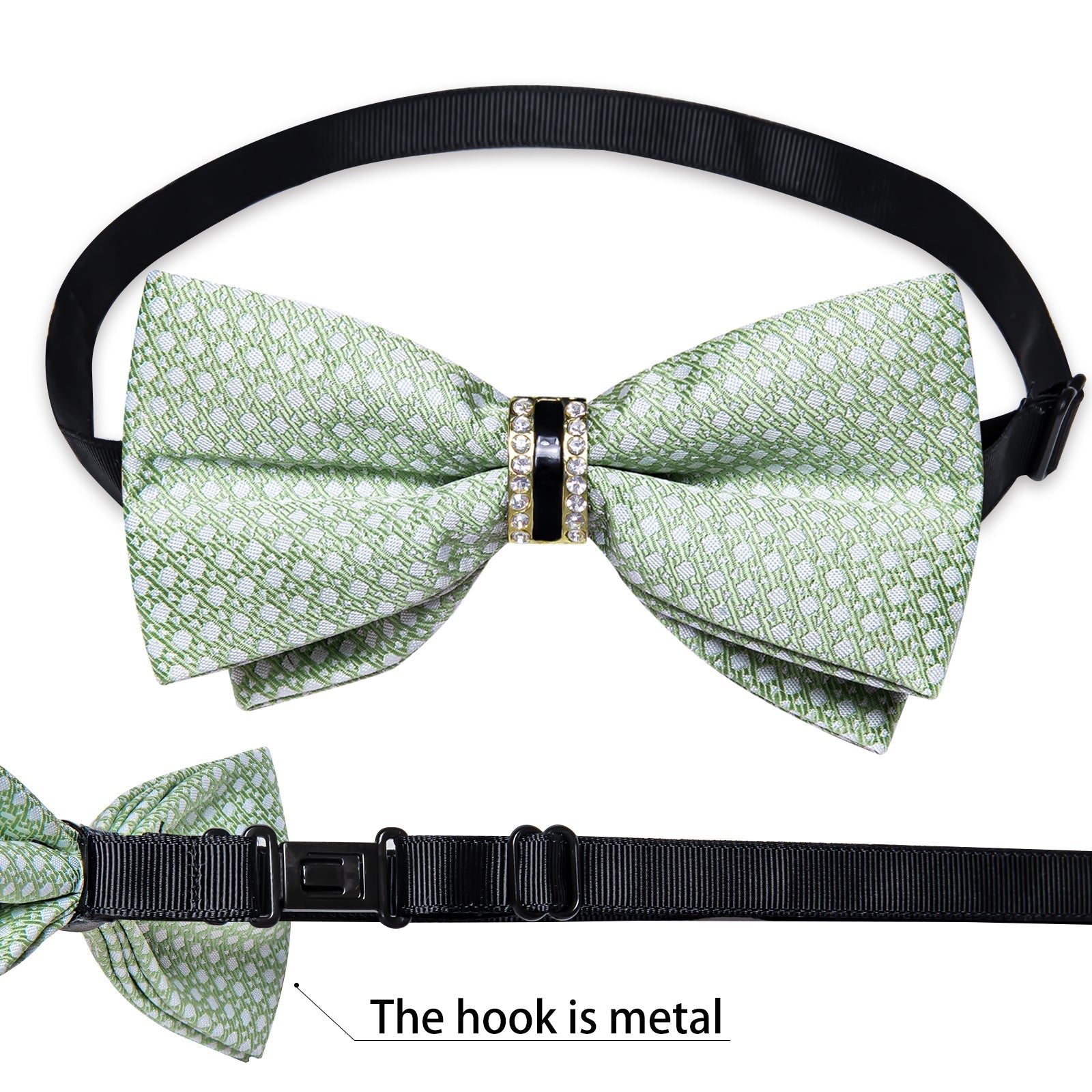 GentCrest Green Geometric Bowtie Set - Image 5