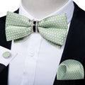 GentCrest Green Geometric Bowtie Set - Image 1