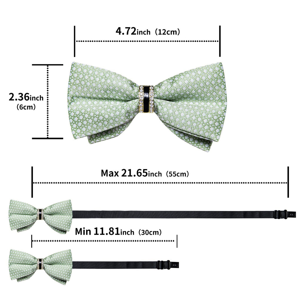 GentCrest Green Geometric Bowtie Set - Image 7