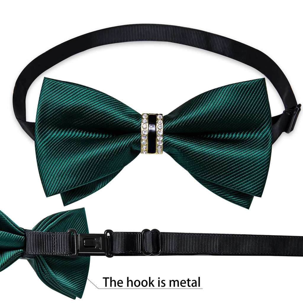 GentCrest Green Solid Bowtie Set - Image 5