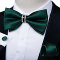 GentCrest Green Solid Bowtie Set - Image 1