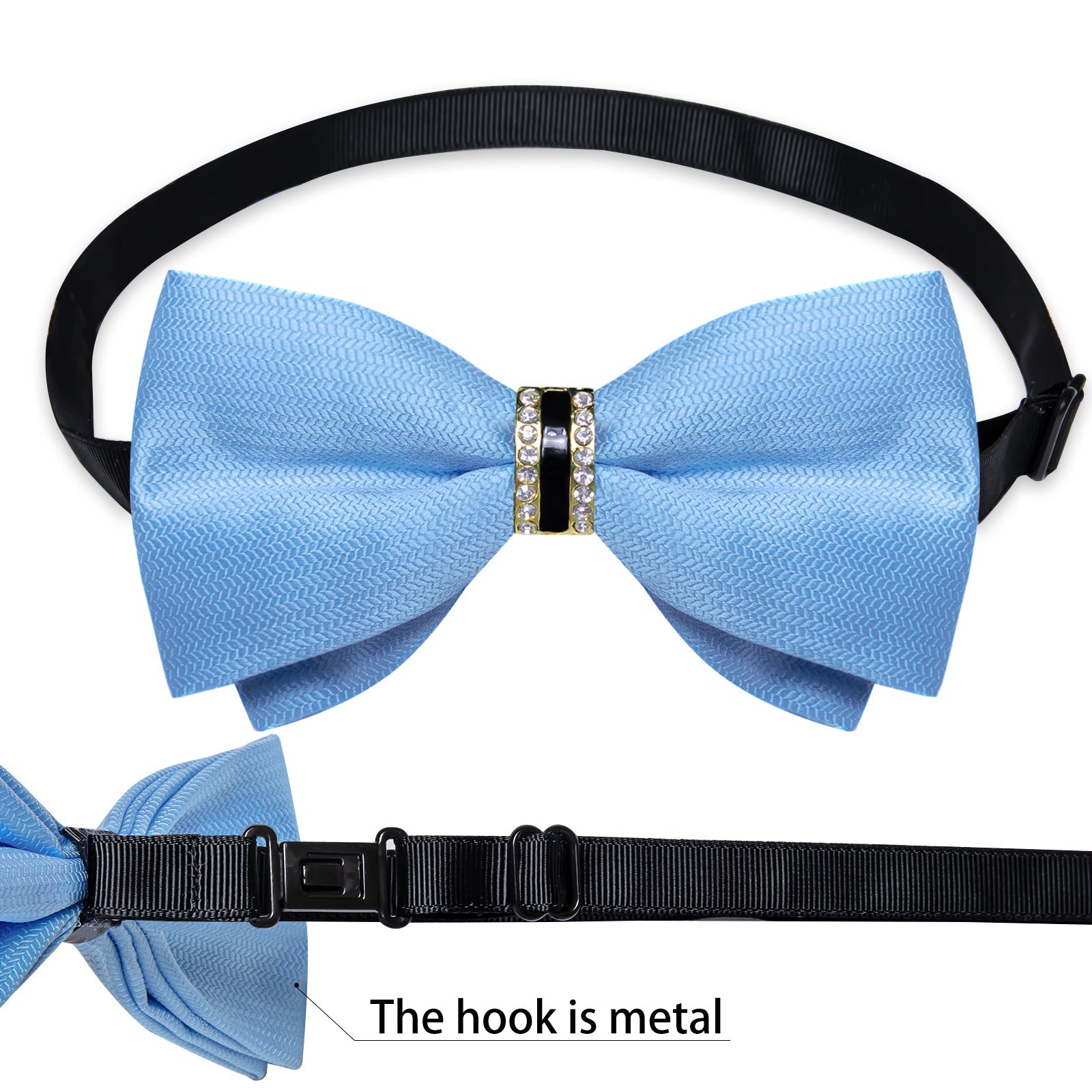 GentCrest Blue Textured Bowtie Set - Image 5
