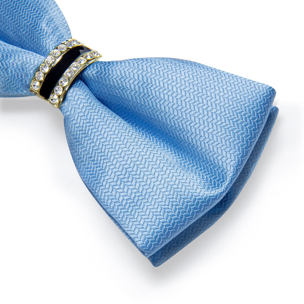 GentCrest Blue Textured Bowtie Set - Image 6