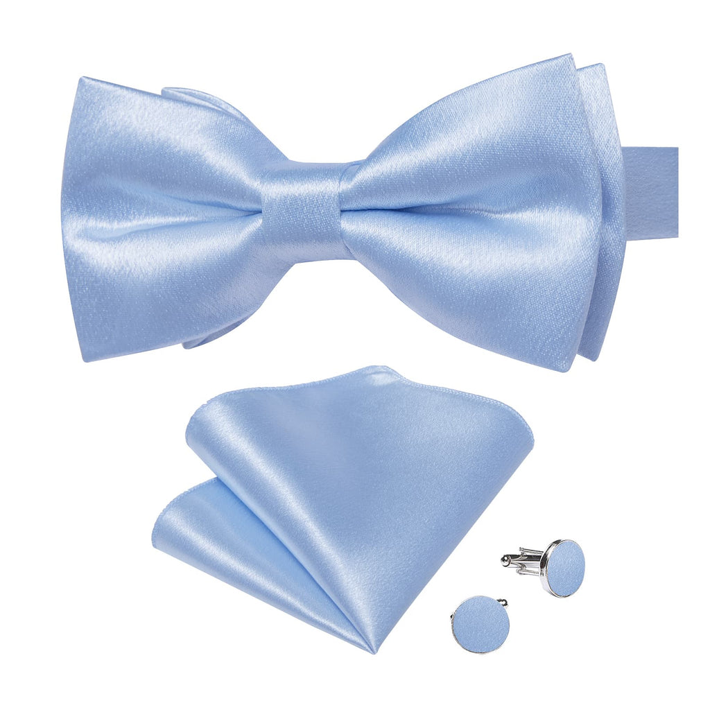 GentCrest Blue Solid Bowtie Set - Image 4
