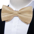 GentCrest Champagne Solid Bowtie Set - Image 1