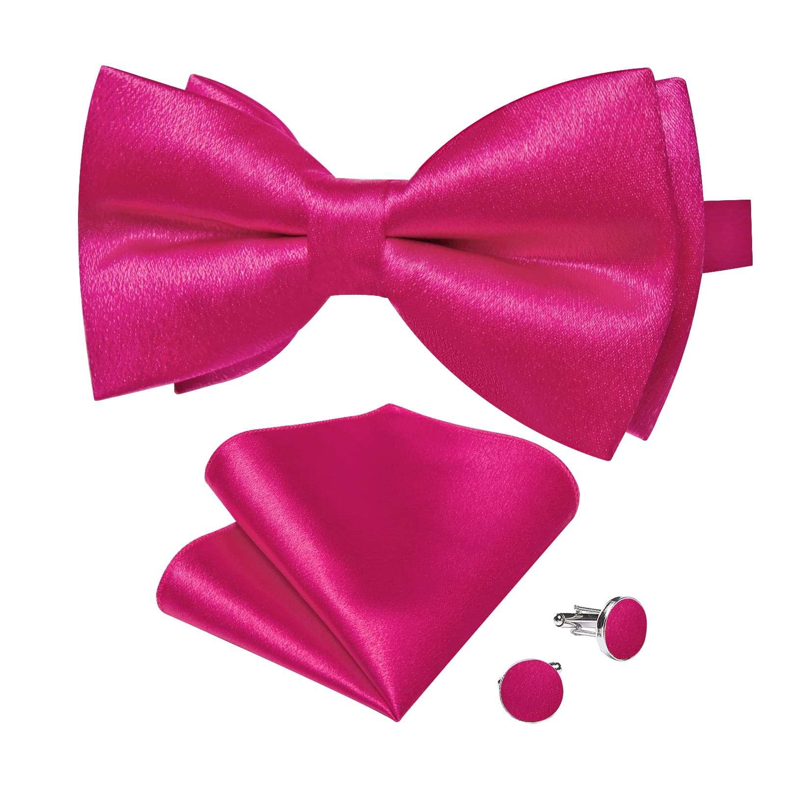GentCrest Pink Solid Bowtie Set - Image 4