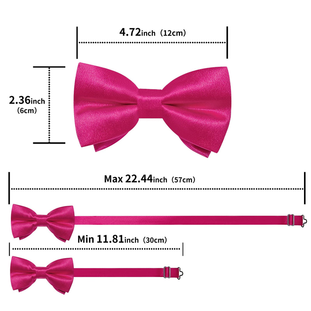 GentCrest Pink Solid Bowtie Set - Image 5