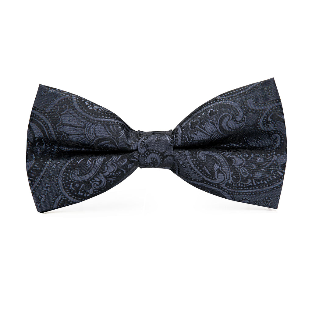 GentCrest Black Paisley Bowtie Set - Image 4
