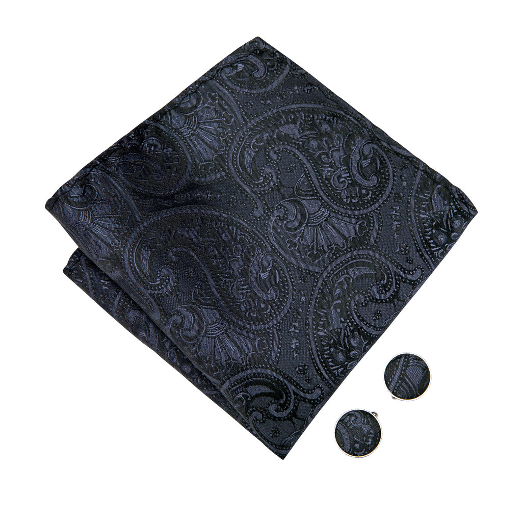 GentCrest Black Paisley Bowtie Set - Image 3