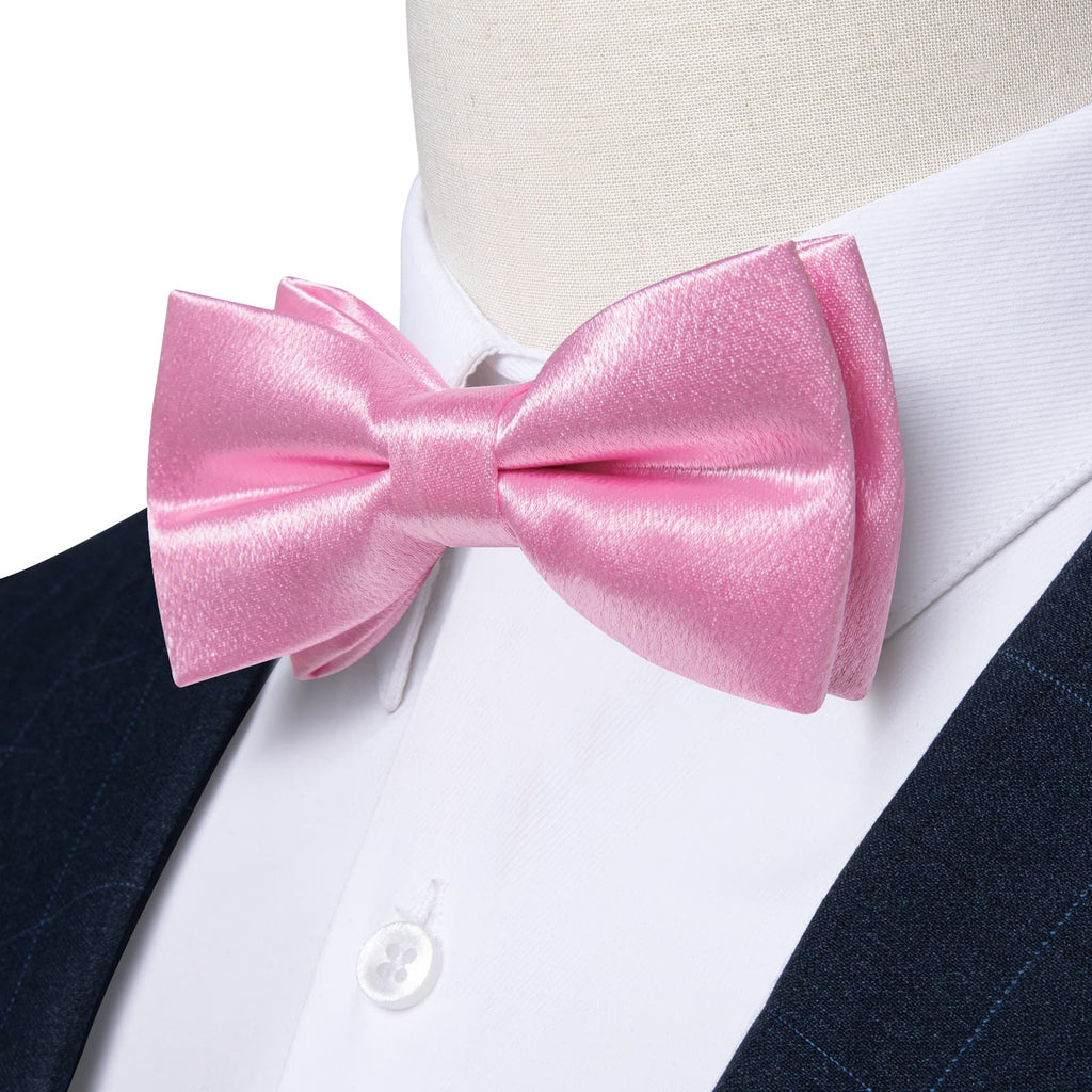 GentCrest Pink Solid Bowtie Set - Image 2