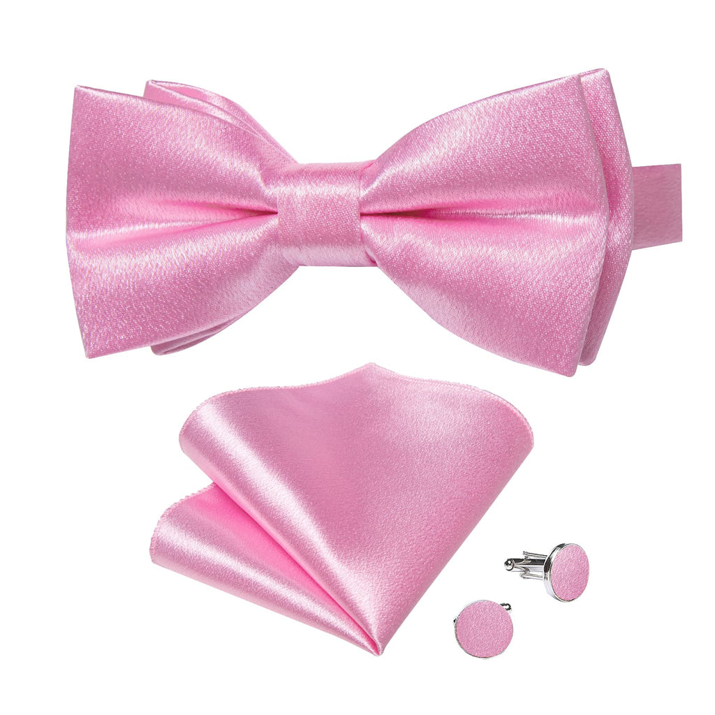 GentCrest Pink Solid Bowtie Set - Image 4