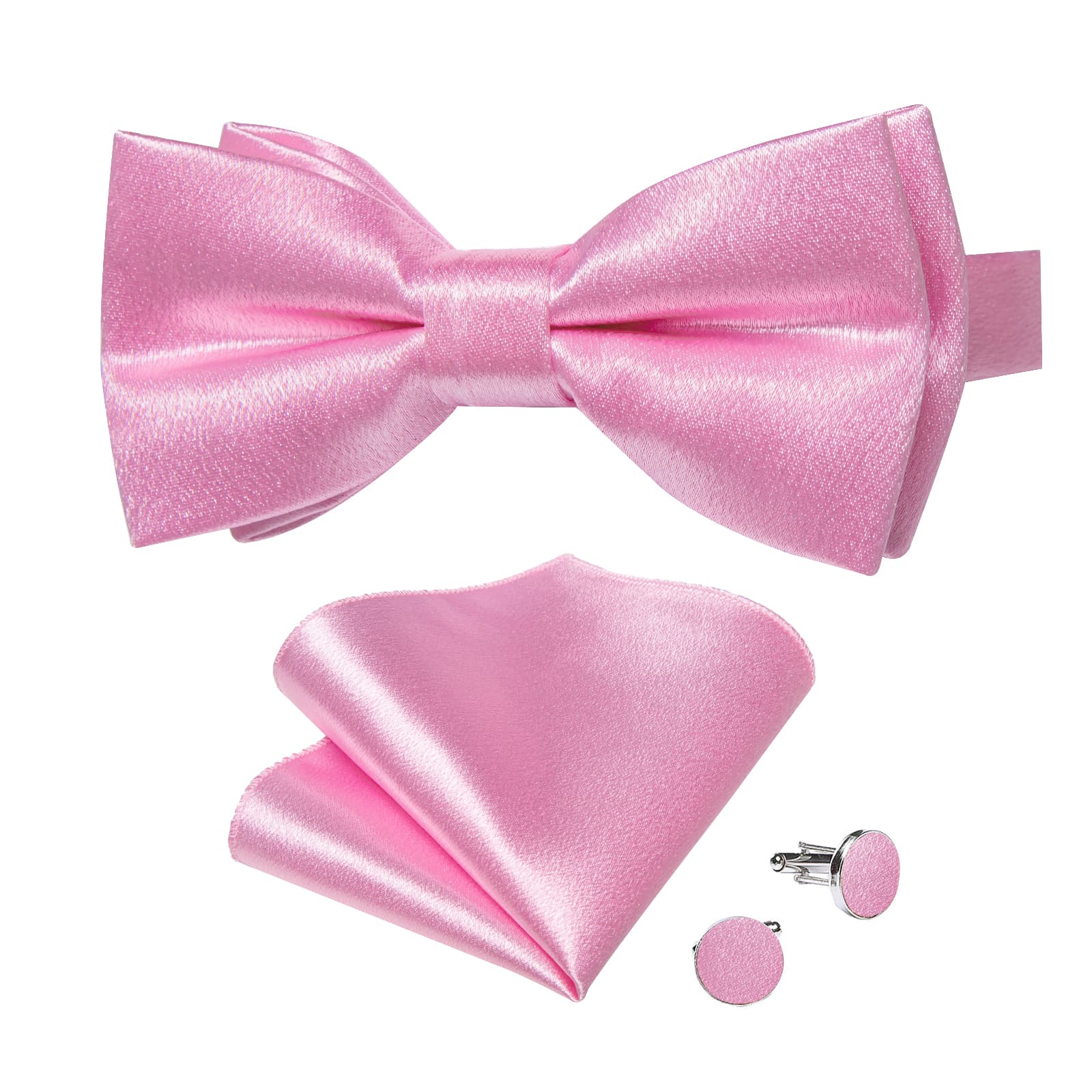 GentCrest Pink Solid Bowtie Set - Image 4
