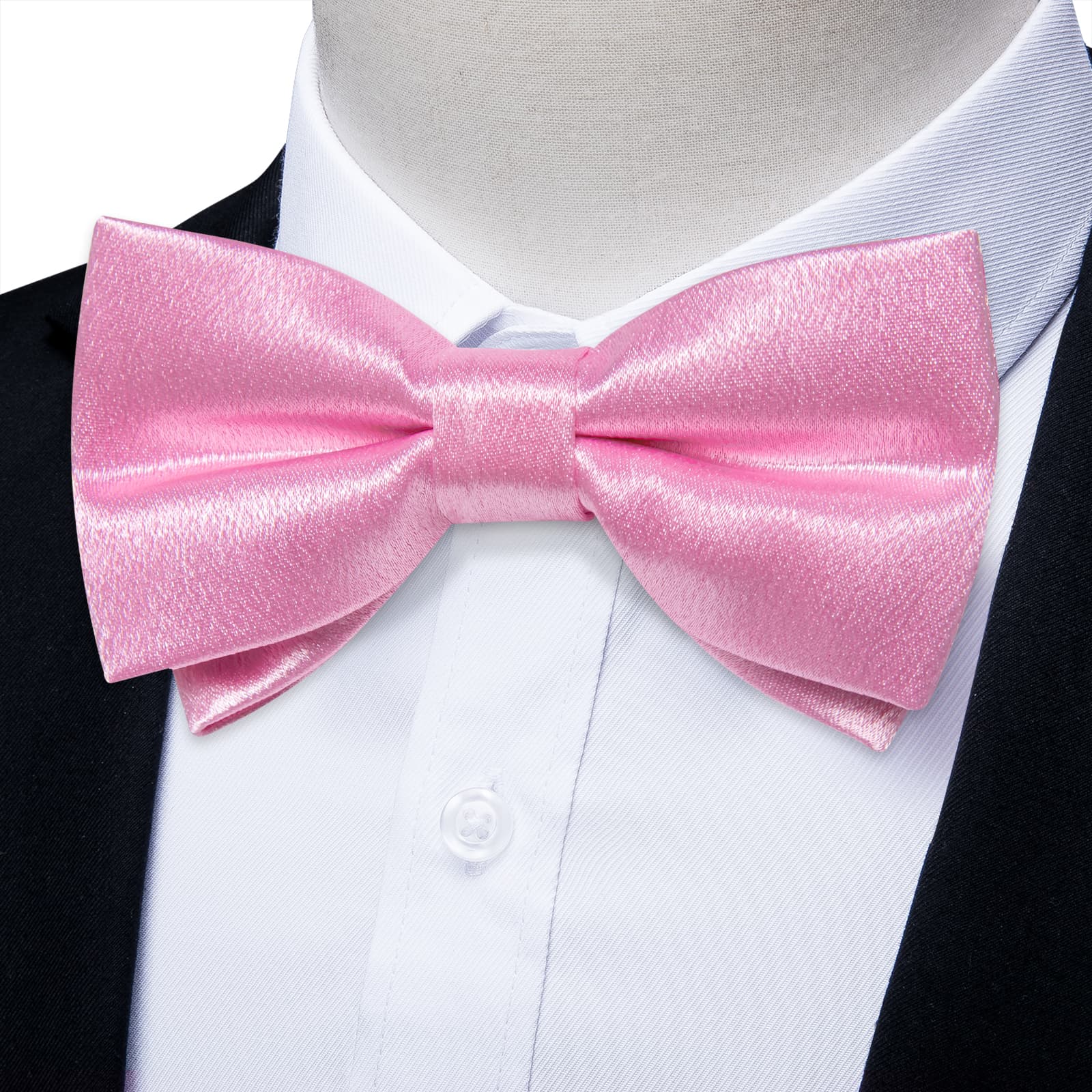GentCrest Pink Solid Bowtie Set - Image 1