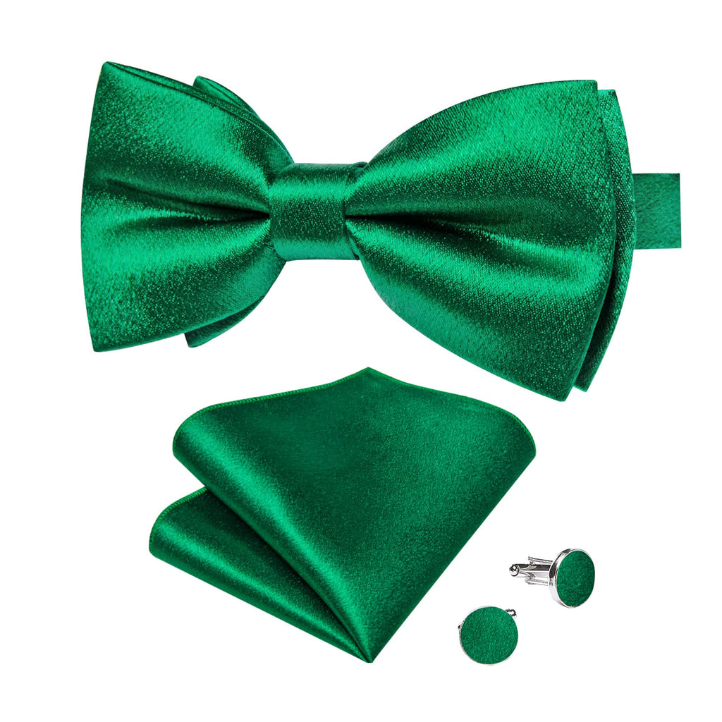 GentCrest Green Solid Bowtie Set - Image 4