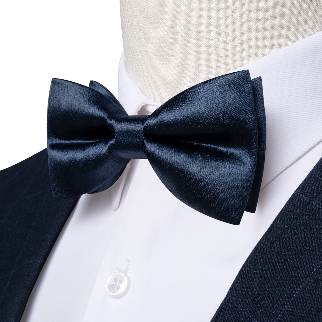 GentCrest Blue Solid Bowtie Set - Image 2