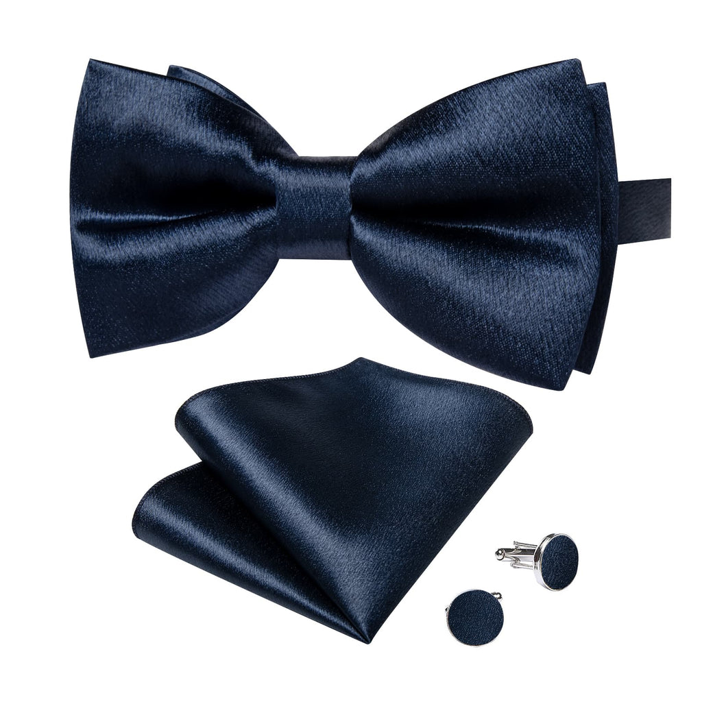 GentCrest Blue Solid Bowtie Set - Image 4