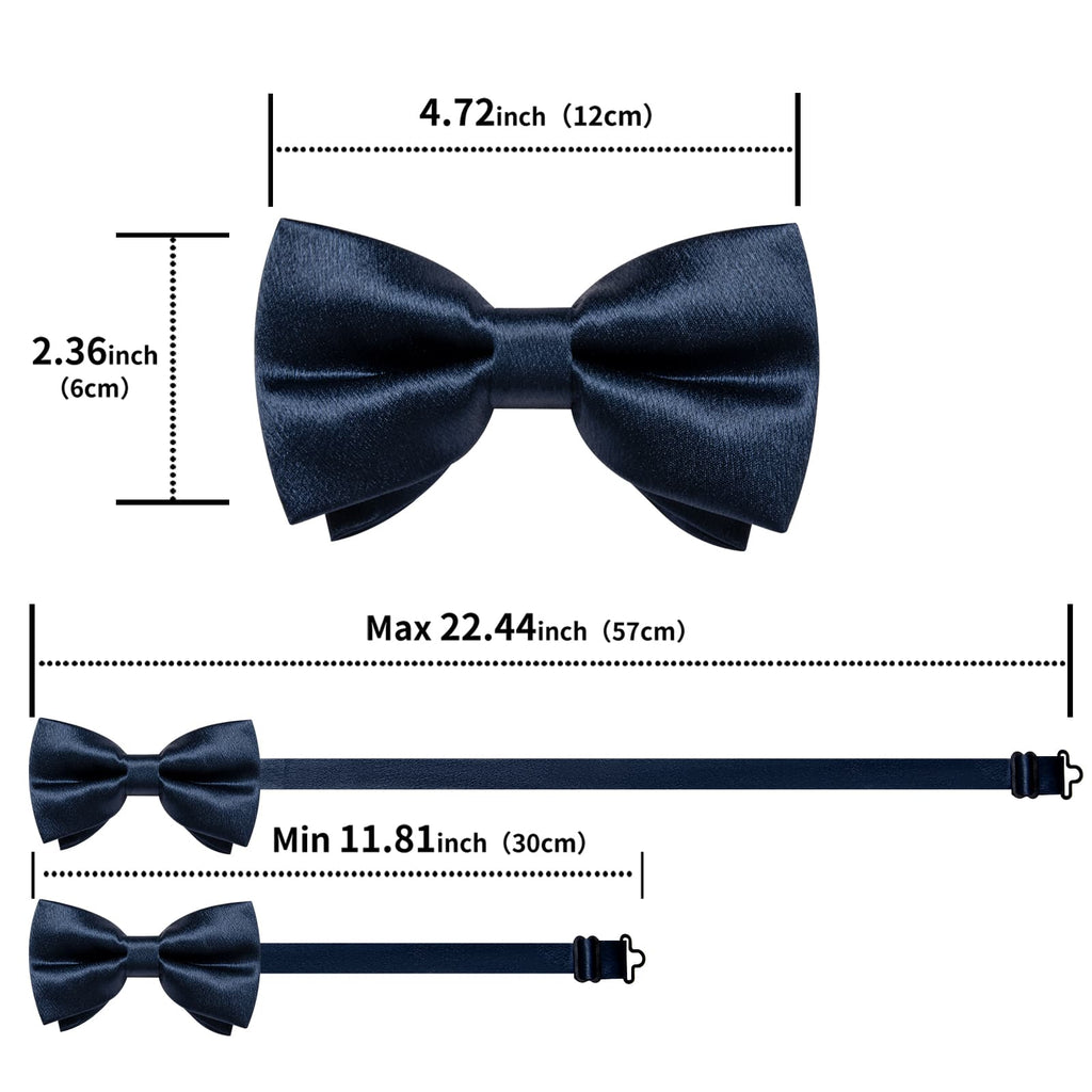 GentCrest Blue Solid Bowtie Set - Image 5