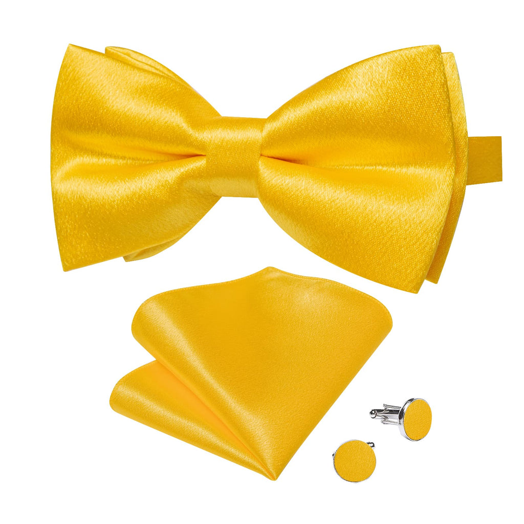 GentCrest Yellow Solid Bowtie Set - Image 4