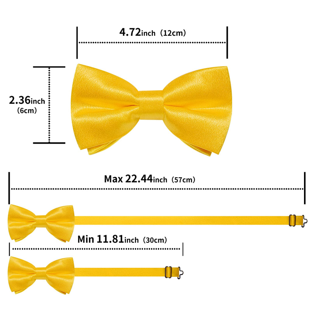 GentCrest Yellow Solid Bowtie Set - Image 5