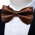 GentCrest Brown Solid Bowtie Set - Image 1