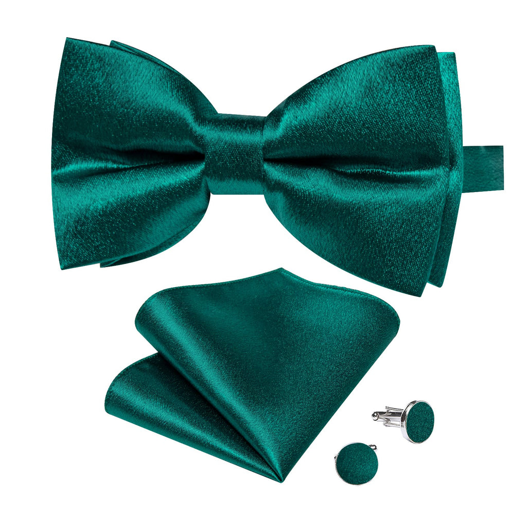 GentCrest Green Solid Bowtie Set - Image 4