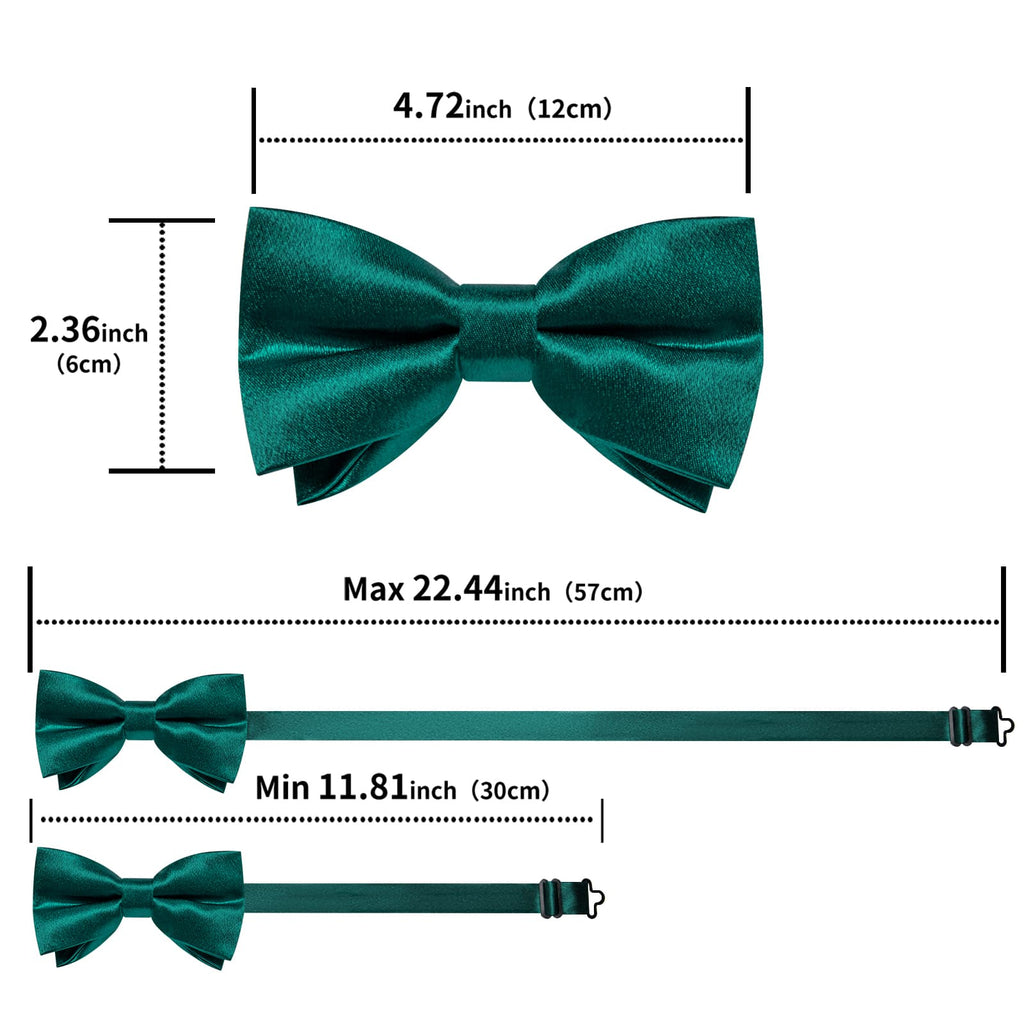 GentCrest Green Solid Bowtie Set - Image 5