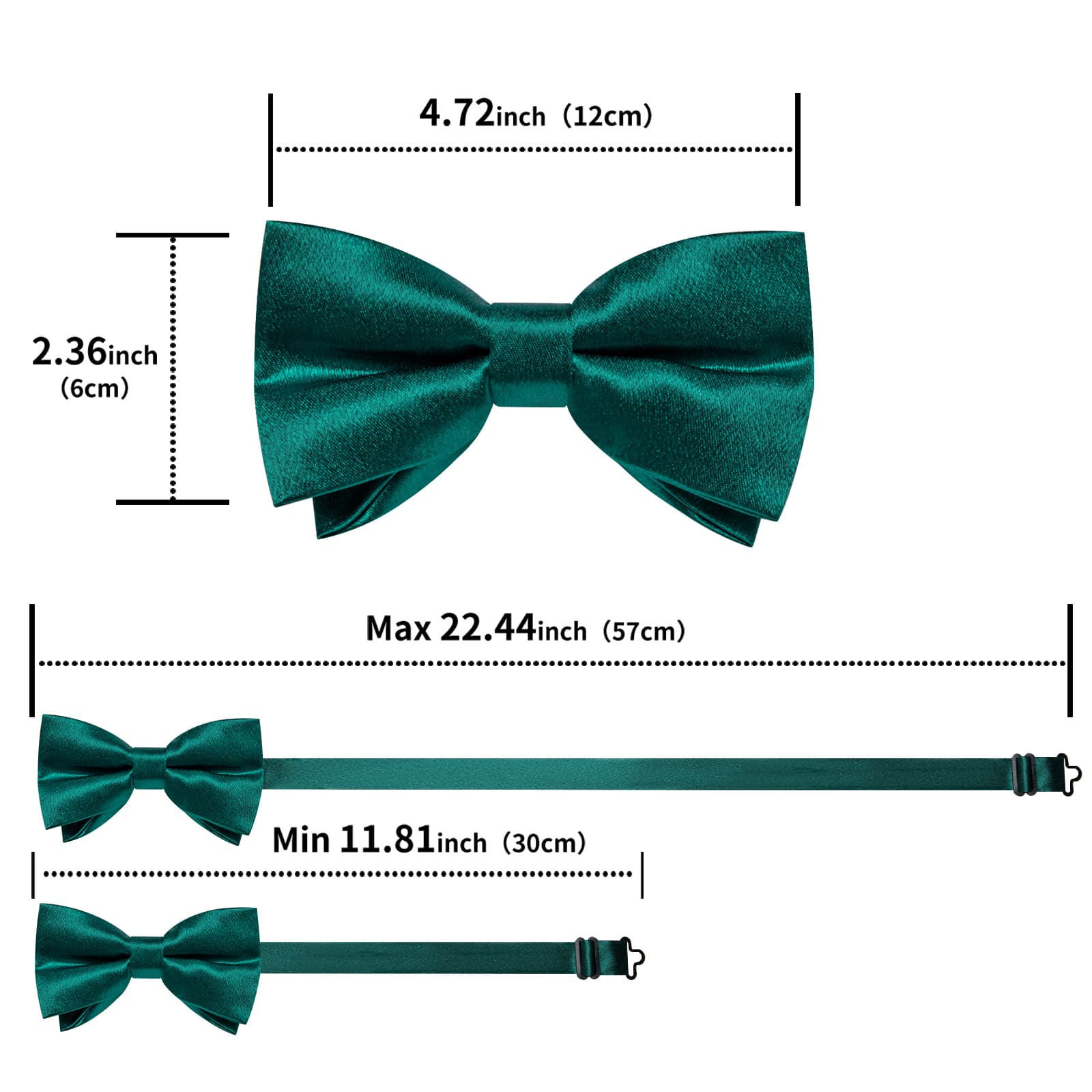 GentCrest Green Solid Bowtie Set - Image 5