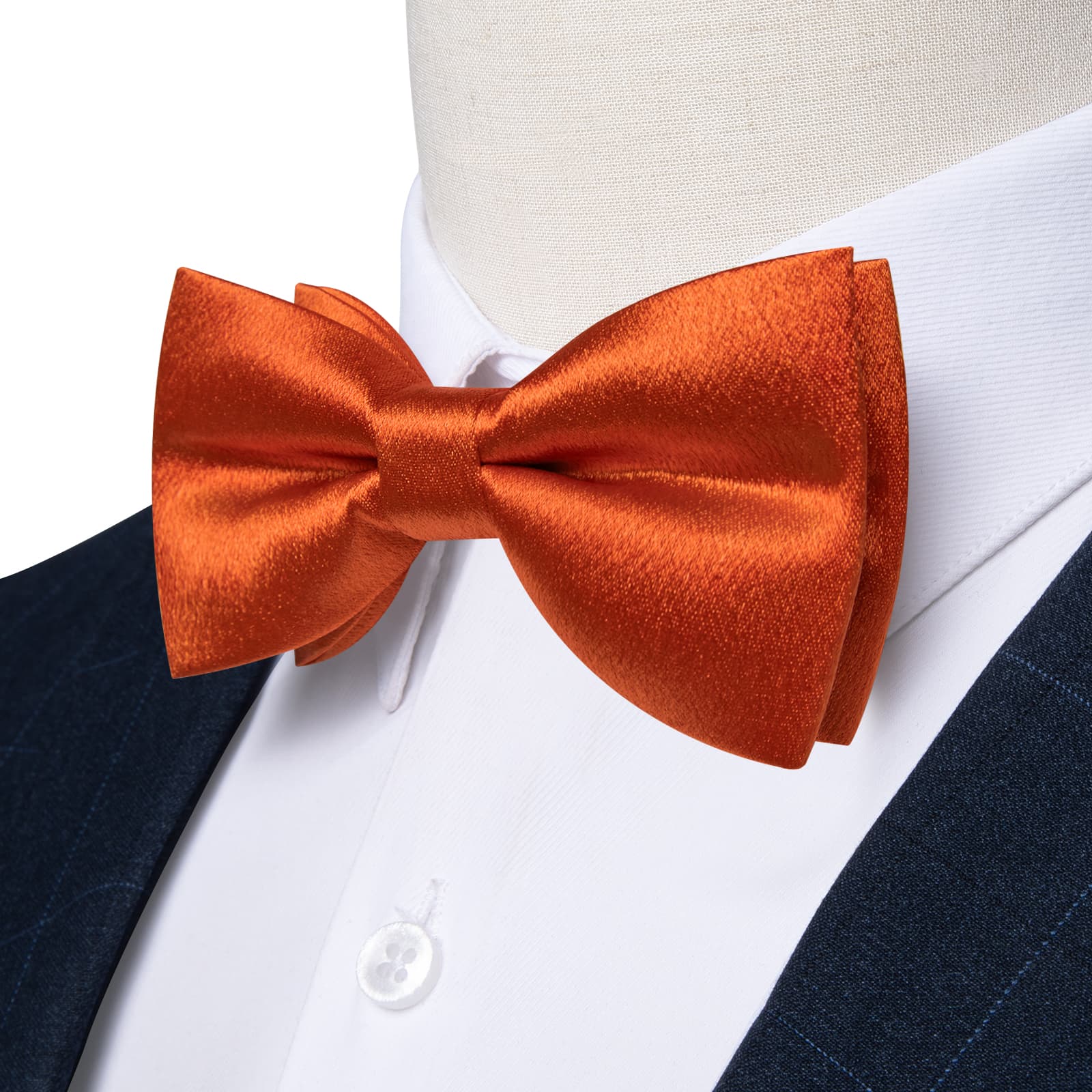 GentCrest Orange Solid Bowtie Set - Image 2