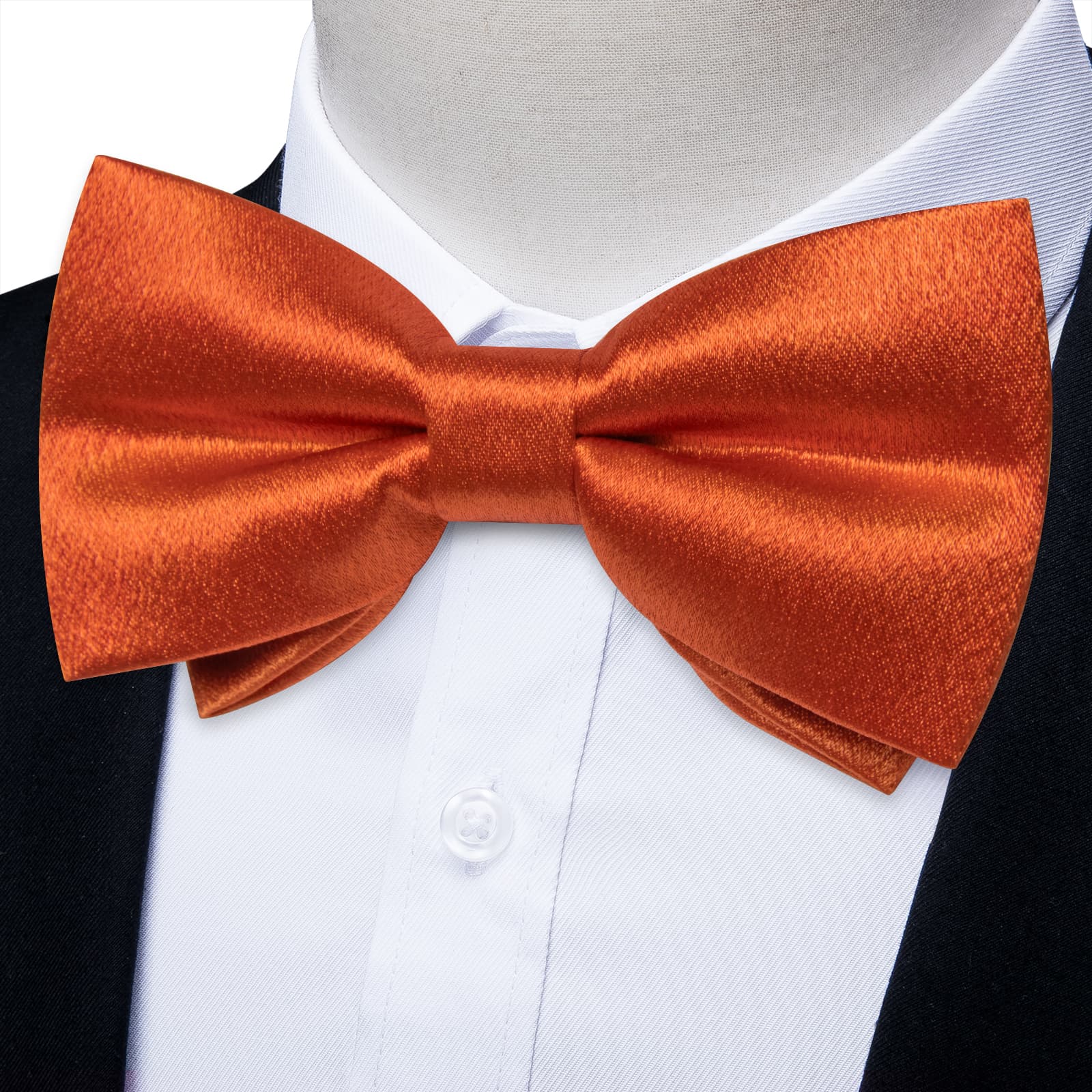 GentCrest Orange Solid Bowtie Set - Image 1