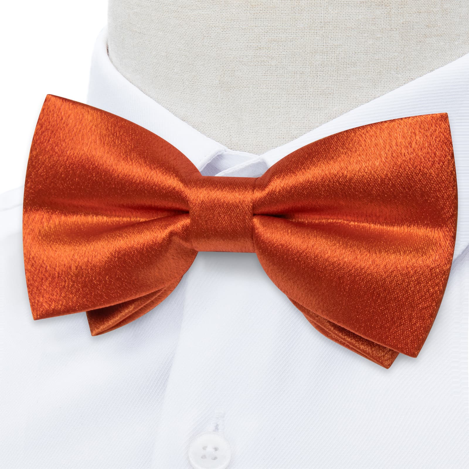 GentCrest Orange Solid Bowtie Set - Image 3