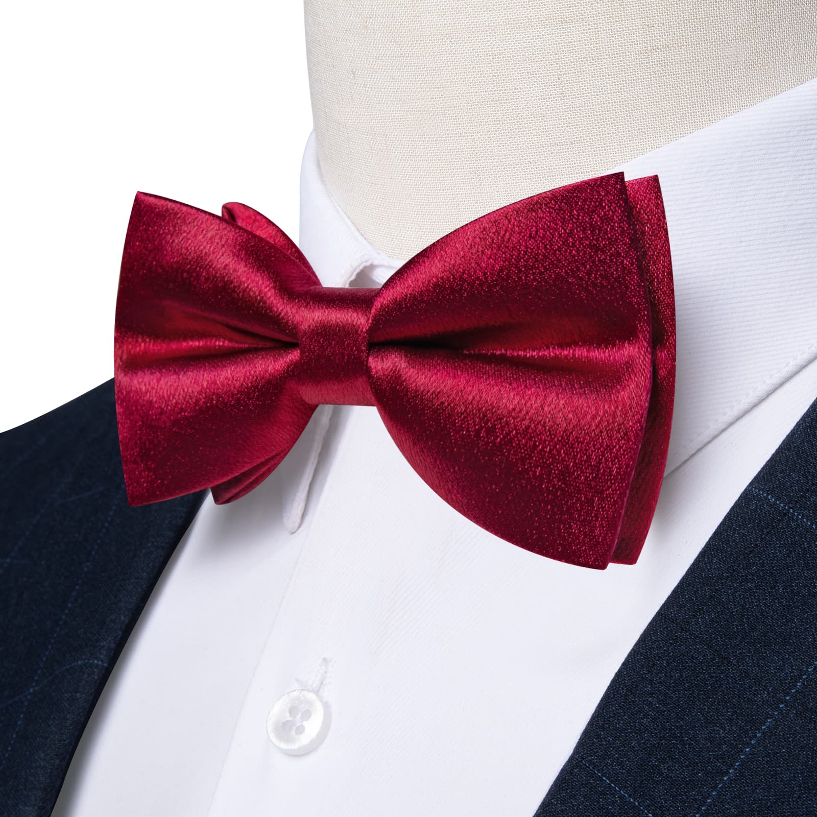 GentCrest Red Solid Bowtie Set - Image 2