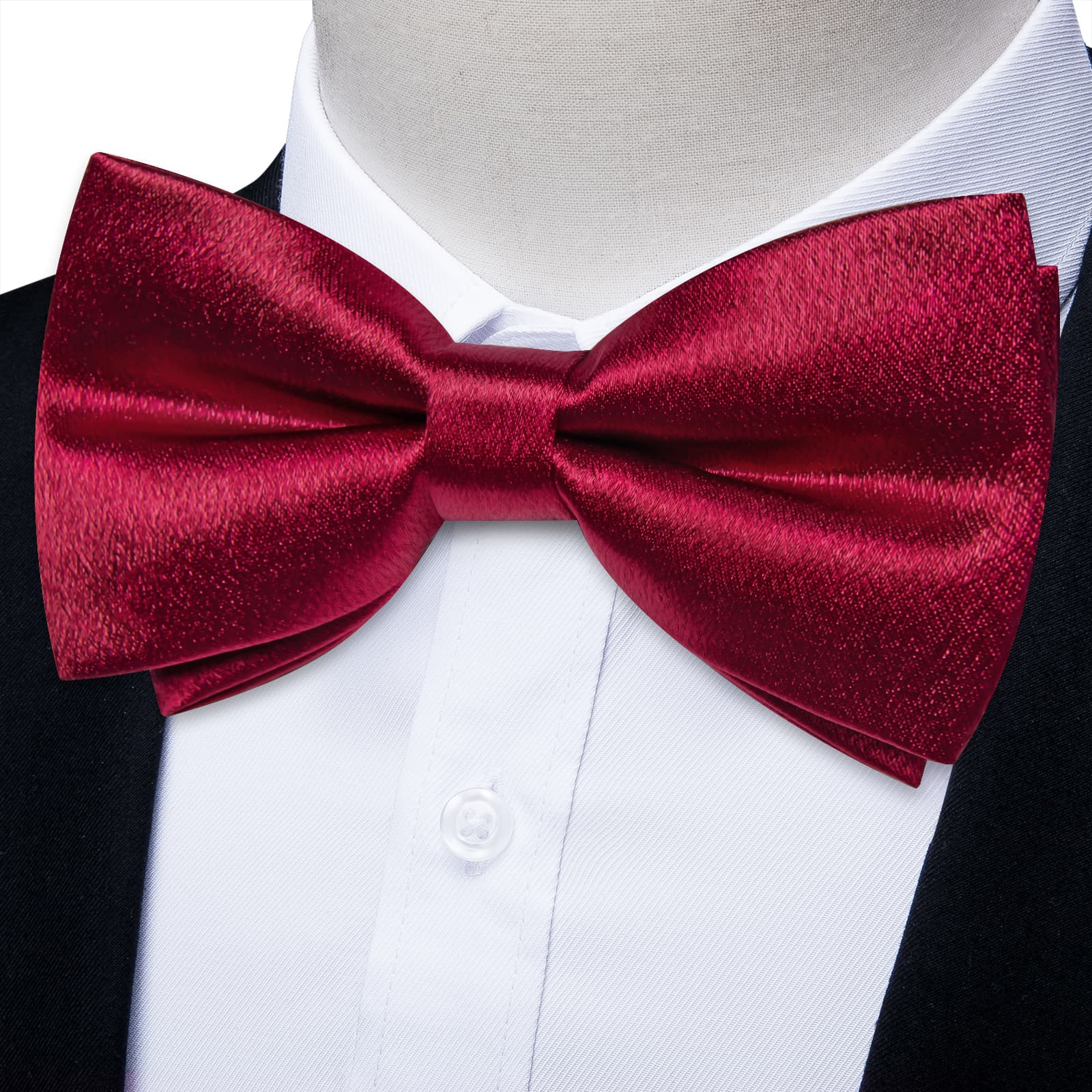 GentCrest Red Solid Bowtie Set - Image 1