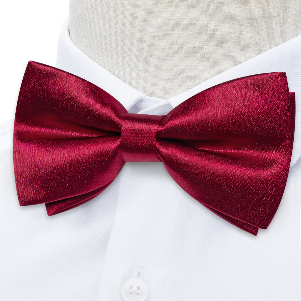 GentCrest Red Solid Bowtie Set - Image 3