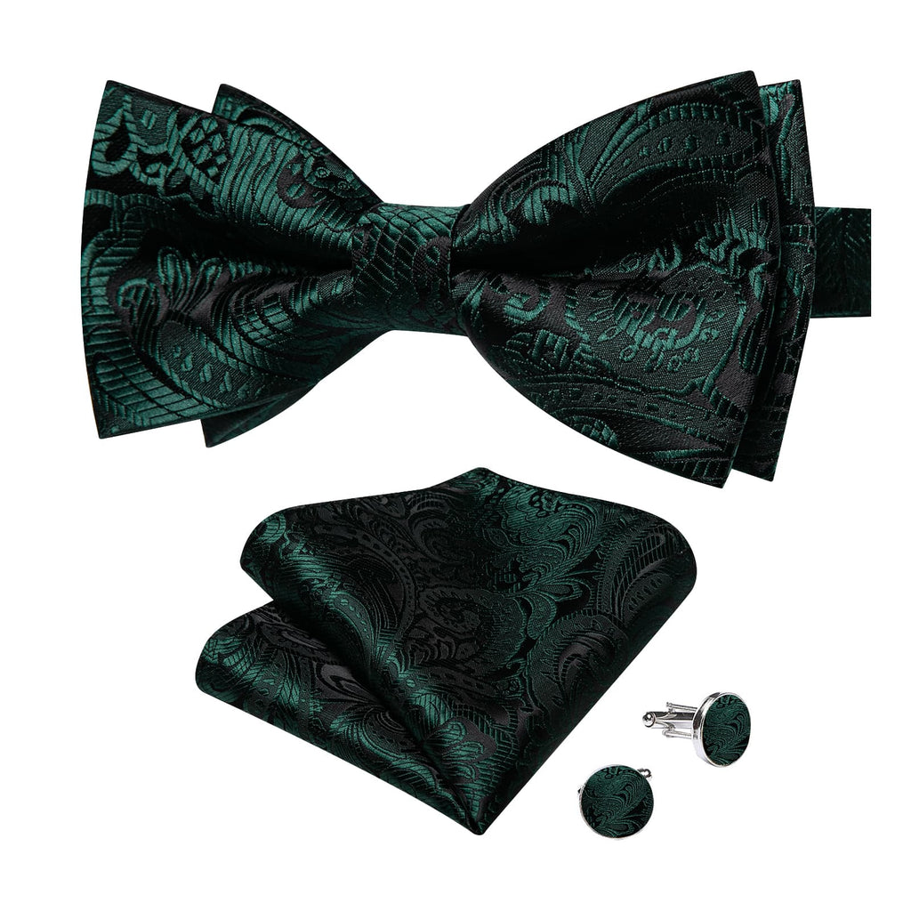 GentCrest Green Paisley Bowtie Set - Image 3