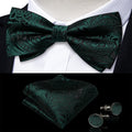 GentCrest Green Paisley Bowtie Set - Image 1