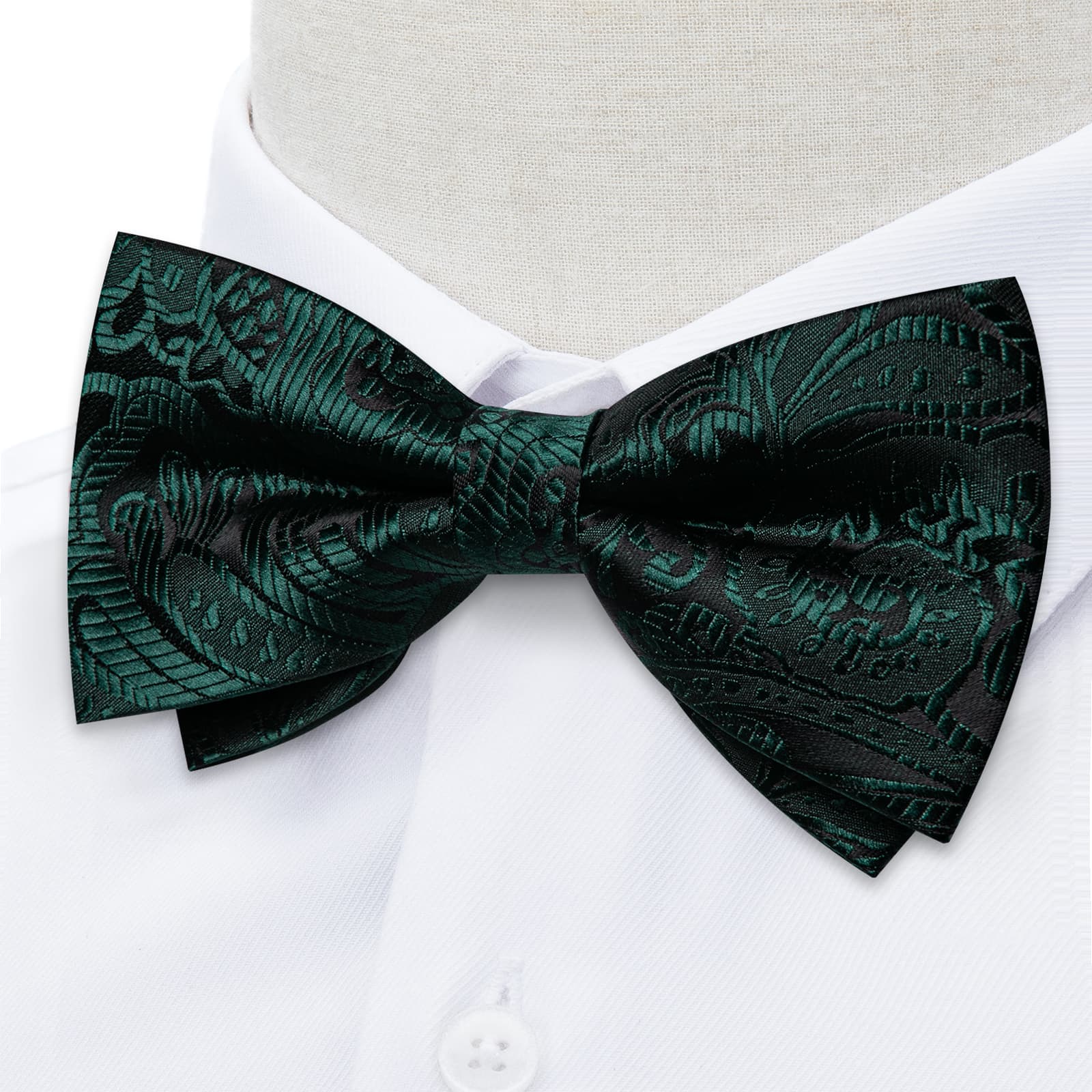 GentCrest Green Paisley Bowtie Set - Image 2